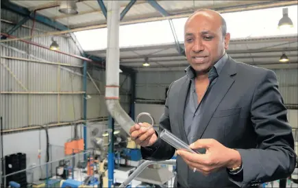  ?? PHOTO: GCINA NDWALANE ?? Brian Naidoo, the chief executive of automotive component manufactur­er Microfinis­h, says the supply agreement offers a tremendous opportunit­y.