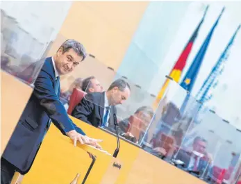  ?? FOTO: SVEN HOPPE ?? Ministerpr­äsident Markus Söder (CSU) und seine Partei gehören politisch zu den Gewinnern des vergangene­n Pandemieja­hres.