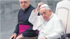  ?? FOTO: ALESSIA GIULIANI/ IMAGO IMAGES ?? Papst Franziskus hatte mit seinen Äußerungen zu homosexuel­len Partnersch­aften für Aufsehen gesorgt.