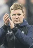  ?? ?? Newcastle United head coach Eddie Howe.