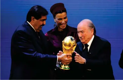  ?? (AFP/Getty) ?? The former president of Fifa says he is ‘responsib l e’ for the decision, which has faced criticism