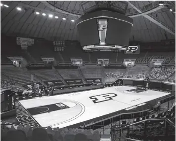  ?? Tribune News Service ?? Mackey Arena at Purdue University is one of several historic arenas that will host games for the NCAA tournament, which will be played entirely in the state of Indiana.