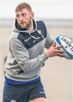  ?? Picture: SNS. ?? Finn Russell looks to take on a bigger leadership role with Nick Grigg preferred to Peter Horne for the challenge of the Italians.