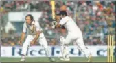  ?? GETTY IMAGES ?? Viswanath during his innings of 222 against England in Chennai on January 18, 1982.