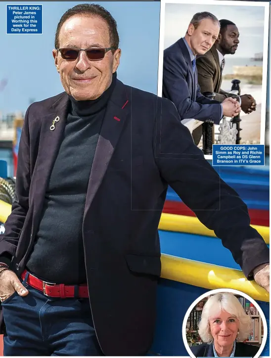  ?? ?? THRILLER KING: Peter James pictured in Worthing this week for the Daily Express