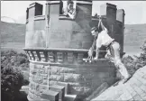  ??  ?? Fort William painters freshening up Kinloch Castle on Rum in 1939.