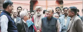  ?? PTI ?? (From left) CEA Arvind Subramania­n, Economic Affairs Secretary Shaktikant­a Das, Finance Minister Arun Jaitley and Finance Secretary Ashok Lavasa, in New Delhi on Monday.