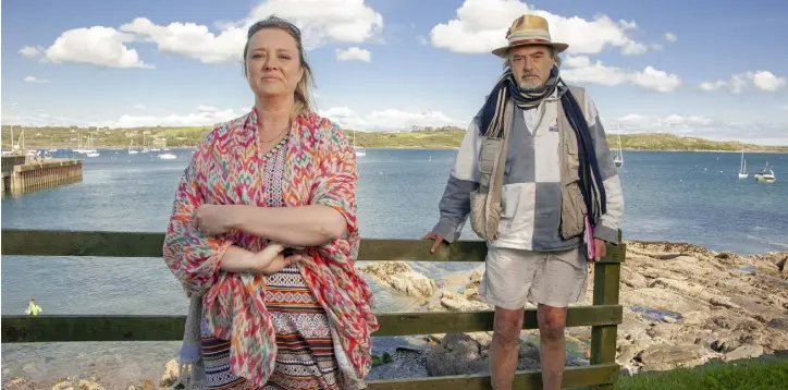  ??  ?? STILL ALL AT SEA: Mairia Cahill and Ian Bailey pictured in Schull, west Cork. Photo: Daragh McSweeney/Provision.