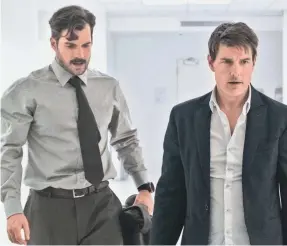  ?? CHIABELLA JAMES/PARAMOUNT PICTURES AND SKYDANCE VIA AP ?? Henry Cavill’s August Walker is sent to keep tabs on Tom Cruise’s Ethan Hunt in the new “Mission: Impossible.”