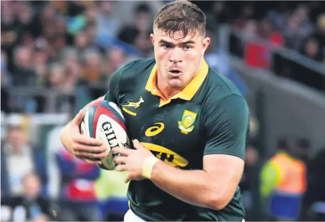  ?? Pictures: Gallo Images ?? POWER AND PURPOSE. Springbok hooker Malcolm Marx is about to show the northern hemisphere what all the fuss is about.