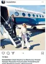  ??  ?? Back down to earth: Louise Linton’s ill-judged Instagram post