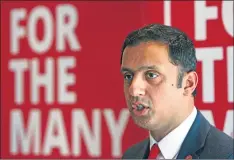  ??  ?? Anas Sarwar during a debate in September 2017