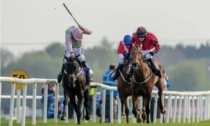  ??  ?? Ruby Walsh rides Burrows Saint to victory. Photograph: Morgan Treacy/INPHO/REX/Shuttersto­ck