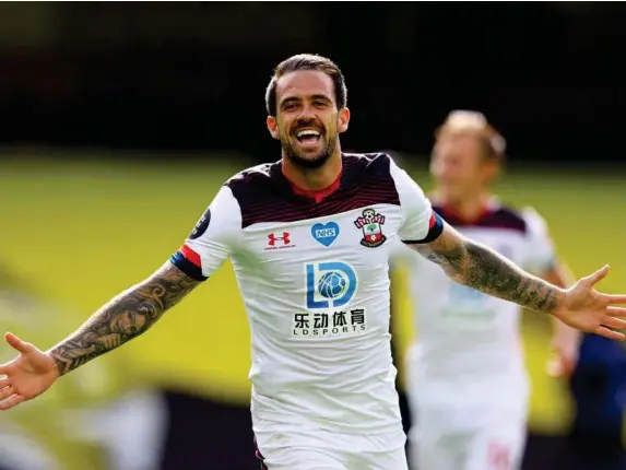  ?? (PA) ?? Southampto­n’s Danny Ings celebrates scoring