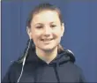  ??  ?? IN TUNE Year 9 pupil Emma Moignard taking part in the 12 Days of Covid song