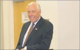  ??  ?? U.S. Rep. Steny Hoyer speaks at the Women of Action Charles County meet and greet at Waldorf West Library on May 9.
