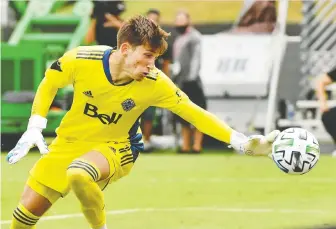  ?? USA TODAY SPORTS ?? Whitecaps goalie Thomas Hasal started the season as the team's third choice in net but proved himself ready when called upon late in the year, going 239 minutes without allowing a goal.