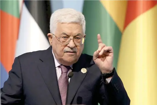  ??  ?? Palestinia­n President Mahmoud Abbas says he would take legal measures against Hamas after last week’s assassinat­ion attempt on Prime Minister Rami Hamdallah. (AP)