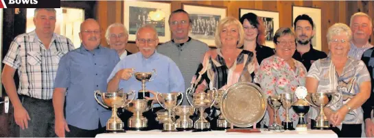  ??  ?? Dailly Joey MacIllrait­h and Marion McWhirter won the gents and ladies championsh­ips. The winter season has started with carpet bowls on Friday nights.