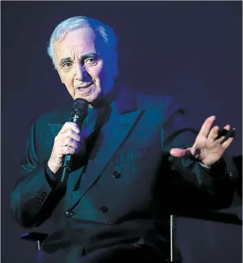  ?? PHOTO D’ARCHIVES, AFP ?? En plus de chanter, Charles Aznavour a joué dans une soixantain­e de films.