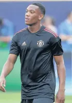  ??  ?? Anthony Martial was on the bench for Tuesday night’s Super Cup final