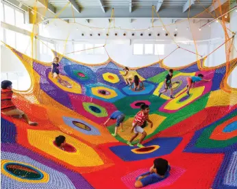  ??  ?? The indoor playground features eight galleries with various activities to keep children engaged