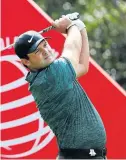  ?? Picture: MATTHEW LEWIS/GETTY IMAGES ?? IN THE SWING: Patrick Reed plays his shot from the first tee during the first round of the WGC-HSBC Champions.