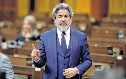  ??  ?? Leader of the Government in the House of Commons, Pablo Rodriguez, speaks during a meeting on May 20.