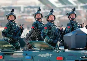  ??  ?? July 30, 2017: Armed police and special police in the military parade at the Zhurihe military training base. by Pang Xinglei/xinhua