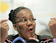  ?? Sowetan ?? Damning: Suspended ANC MP Dipuo Peters says the state-capture findings of a parliament­ary committee ‘are damning and they besmirch my reputation’.
/