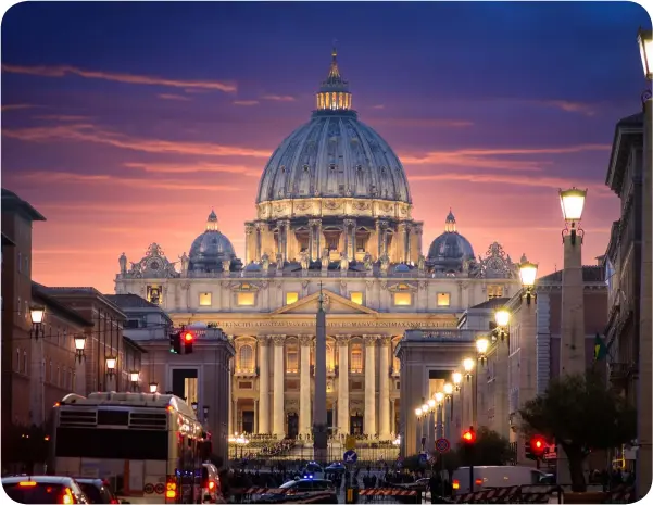  ??  ?? Basílica de São Pedro no Vaticano.