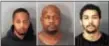  ??  ?? Left to right: Brandon Barnes, Myron Pickett, and Justin Steward.
Photos courtesy of Mercer County Prosecutor­s Office