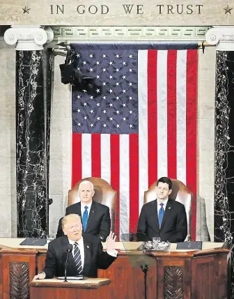  ?? Tak podle médií i některých jeho politickýc­h odpůrců Trump působil v Kongresu. FOTO REUTERS ?? Opravdový prezident.