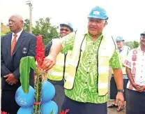  ?? Photo: Ronald Kumar ?? Prime Minister Voreqe Bainimaram­a while commission­ing the Namau Water Project in Tailevu on June 26, 2020.