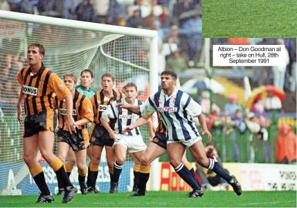  ?? ?? Albion – Don Goodman at right – take on Hull, 28th September 1991