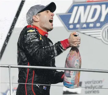  ??  ?? Will Power of Australia won the Grand Prix of Indianapol­is IndyCar auto race at Indianapol­is Motor Speedway on Saturday.