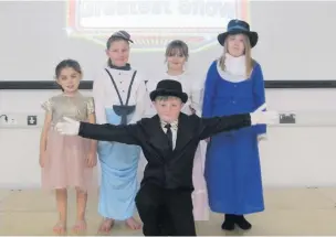  ??  ?? Some of the cast of Betws Primary School’s Greatest Show