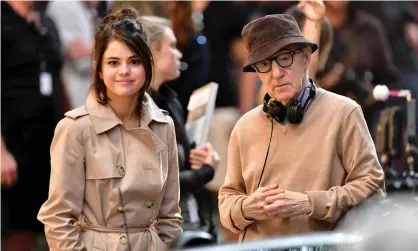  ??  ?? Director Woody Allen with Rainy Day in New York star Selena Gomez on location in 2017. Photograph: James Devaney/GC Images