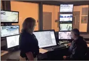  ?? Ap-sudhin Thanawala ?? In this Sept. 12 photo, County Sheriff Janis Mangum stands in a control room at the county jail, in Jefferson, Ga. A ransomware attack in March took down the office’s computer system, forcing deputies to handwrite incident reports and arrest bookings.