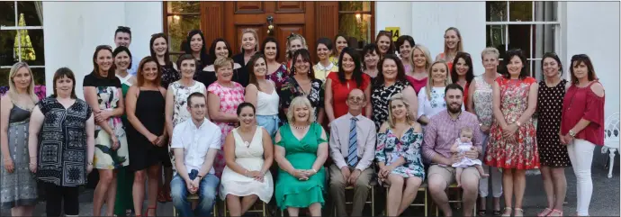  ??  ?? Anne Maria Bourke pictured with family, friends and school staff at her retirement function at Springfort Hall Hotel. Photos: Sheila Fitzgerald