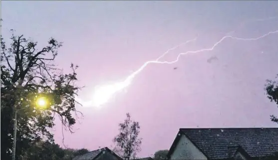  ??  ?? James MacLachlan captured Tuesday night’s storm outside his home in Ardrishaig.