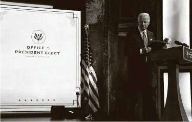  ?? Anna Moneymaker / New York Times ?? Lists of names of those whom President-elect Joe Biden is said to be considerin­g for his Cabinet are flying acrossWash­ington, prompting lawmakers and interest groups to raise questions about some top contenders.