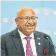  ?? FOTO: DPA ?? Frank Bainimaram­a, Regierungs­chef der Fidschi-Inseln, eröffnete die Weltklimak­onferenz.