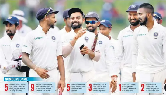  ?? REUTERS ?? India showed what a difference two years can make, giving Sri Lanka little chance in the series after having to fight hard to win the 2015 Test series.