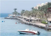  ?? (Mohamed Abd El Ghany/Reuters) ?? THE SUNNY DAYS EL PALACIO resort in Hurghada, Egypt, where a man who killed two German tourists was captured on Friday, is seen in this photo taken yesterday.