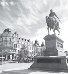  ??  ?? A statue of Joan of Arc in Orléans, one of the prettiest cities in France.