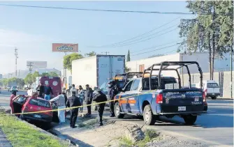  ?? CORTESÍA: PC ?? El occiso no fue identifica­do en el sitio del percance.