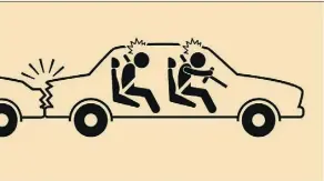  ?? JENNIFER FRAVICA/DRIVING ?? In an auto crash, whiplash can cause the stretching of muscles and ligaments in the neck as well as back injuries.