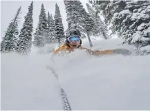  ?? THOMAS HOPKINS ?? The ski season is underway at Fernie Alpine Resort with 293 cm of powder already hitting the slopes in B.C. this fall.