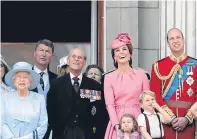  ??  ?? Top: the Queen and the duke at the Braemar Gathering. Above left: with members of the royal family at a Trooping of the Colour ceremony. Right: the royal couple with First Minister Nicola Sturgeon at the official opening of the Queensferr­y Crossing in...